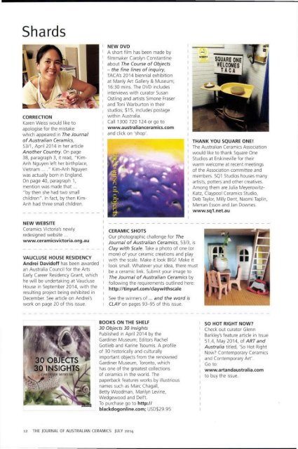 The Journal of Australian Ceramics Vol 53 No 2 July 2014
