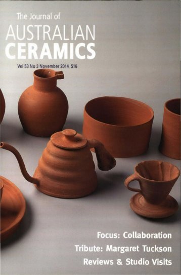 The Journal of Australian Ceramics Vol 53 No 3 November 2014