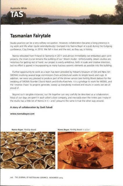 The Journal of Australian Ceramics Vol 53 No 3 November 2014