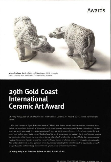 The Journal of Australian Ceramics Vol 53 No 3 November 2014