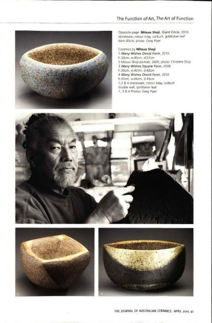 The Journal of Australian Ceramics Vol 54 No 1 April 2015