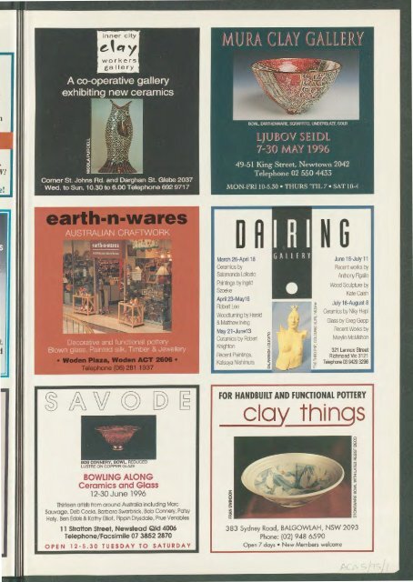 Pottery In Australia Vol 35 No 1 Autumn 1996