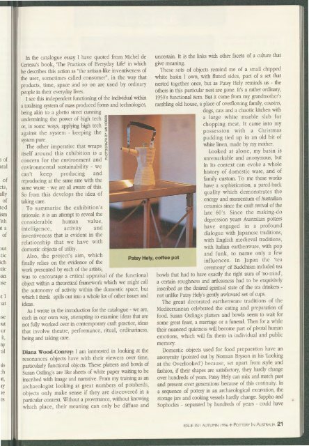 Pottery In Australia Vol 35 No 1 Autumn 1996