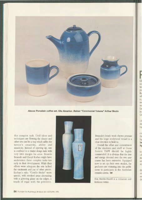 Pottery In Australia Vol 35 No 1 Autumn 1996