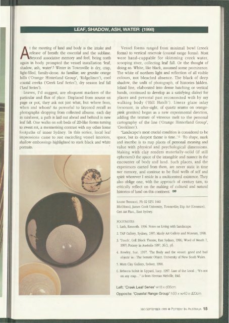 Pottery In Australia Vol 38 No 3 September 1999