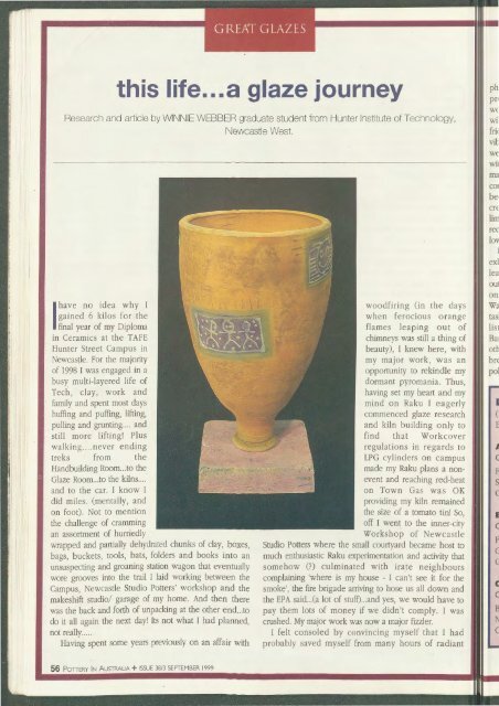 Pottery In Australia Vol 38 No 3 September 1999