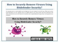 How to Securely Remove Viruses Using Bitdefender Security?