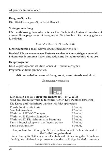 WIT Programm 2018