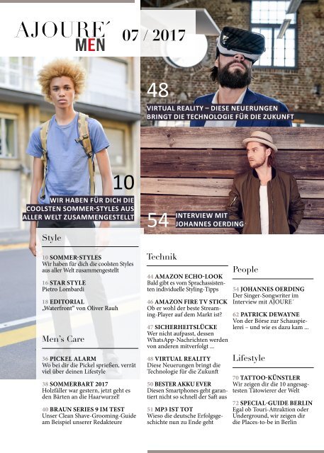 AJOURE´ Men Magazin Juli 2017