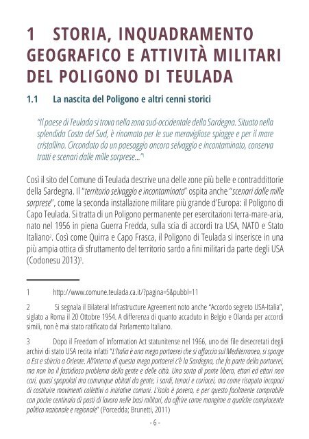 Il poligono militare di Teulada | storia, ricadute sulla popolazione, economia, salute e ambiente