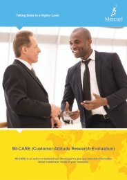 MI-CARE (CUSTOMER ATTITUDE RESEARCH EVALUATION)