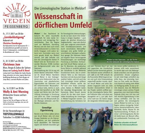 Tassilo, Ausgabe November/Dezember 2017 - Das Magazin rund um Weilheim und die Seen