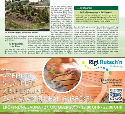 Tassilo, Ausgabe November/Dezember 2017 - Das Magazin rund um Weilheim und die Seen