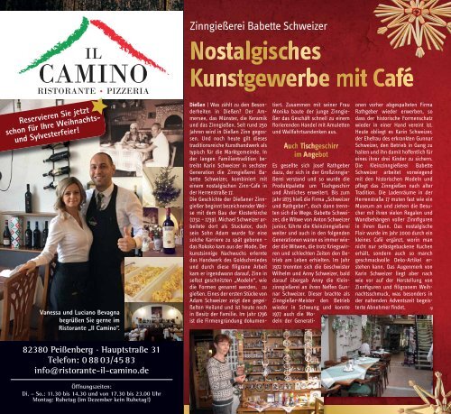 Tassilo, Ausgabe November/Dezember 2017 - Das Magazin rund um Weilheim und die Seen