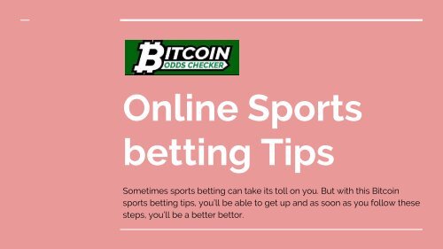 online betting tips