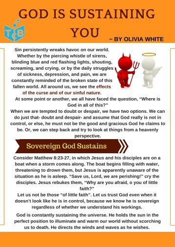 God is Sustaining You by Olivia White