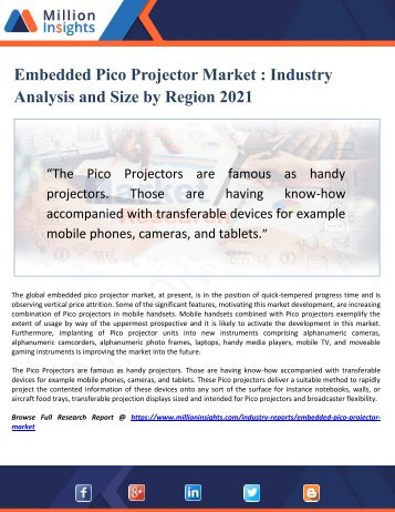 Embedded Pico Projector Market Analysis and Size by Type 2021