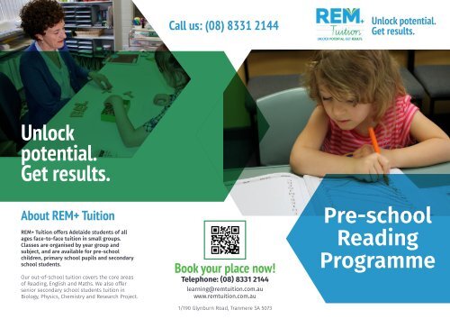 Adelaide Tri-fold Brochure Designer : REM+ Tuition