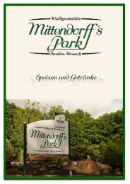 Speisekarte Mittendorff\'s Park ab 11/2017