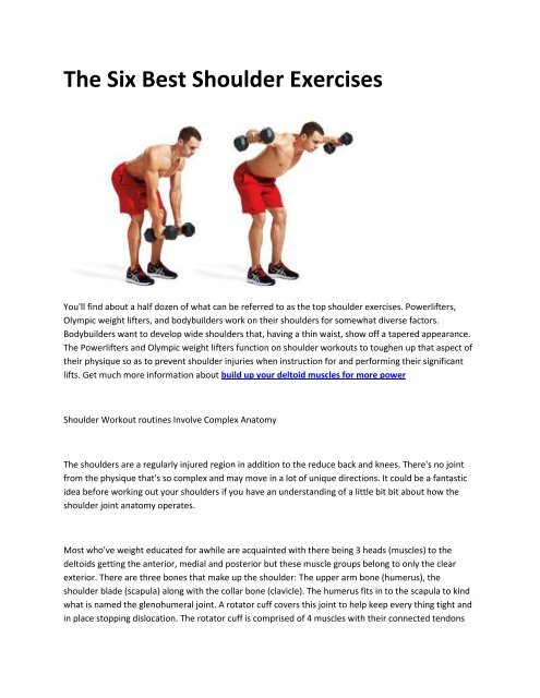 7 shoulder exercises for fitness