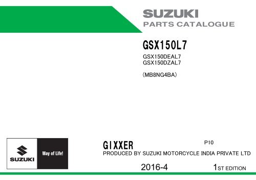 Gixxer 150 catalogo de partes