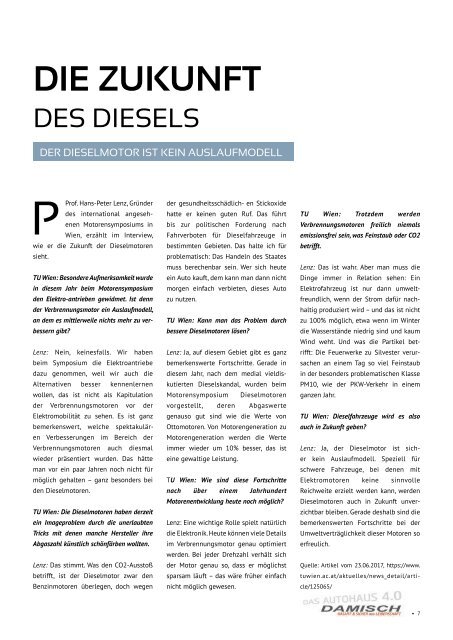 Autohaus Damisch Magazin Winter 2018