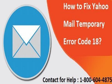 18006044875 How To Fix Yahoo Mail Error Code 18?
