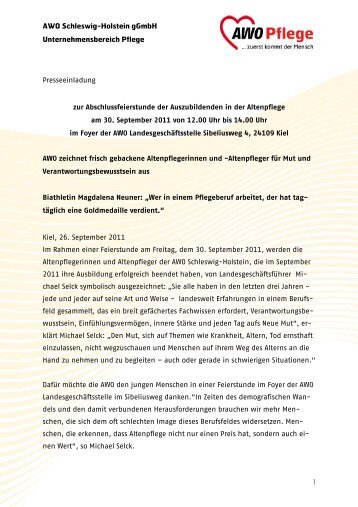 Presseinfo als pdf-Download - AWO Pflege Schleswig-Holstein ...