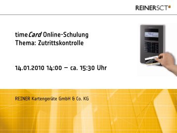 Professionelle Zutrittskontrolle mit timeCard access von REINER SCT