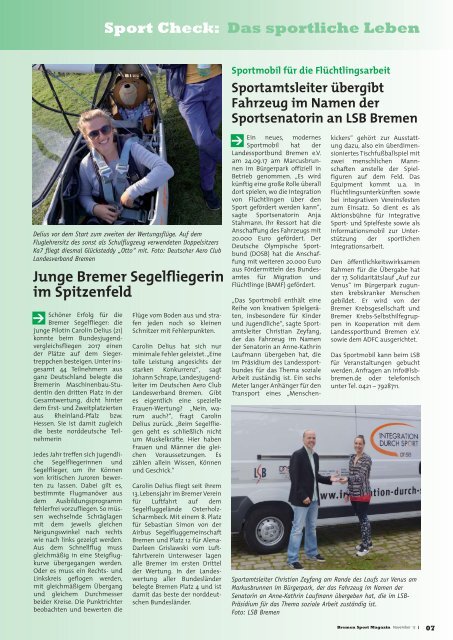 BREMER SPORT Magazin | November 2017