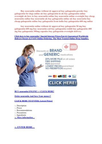 Gabapentin online overnight