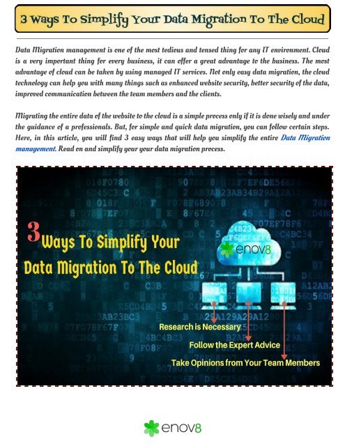 3 Ways To Simplify Your Data Migration To The Cloud