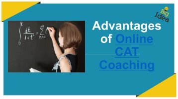 Advantages of Online CAT Coaching