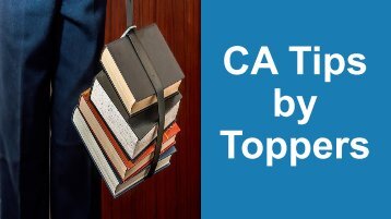 CA Tips by Toppers