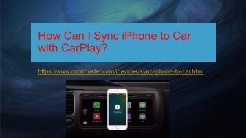 How Can I Sync iPhone to Car with CarPlay