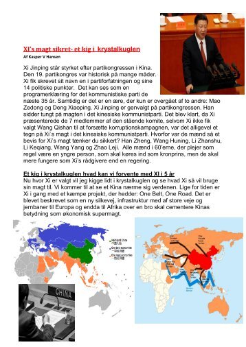 XI’s magt sikret- et kig i  krystalkuglen