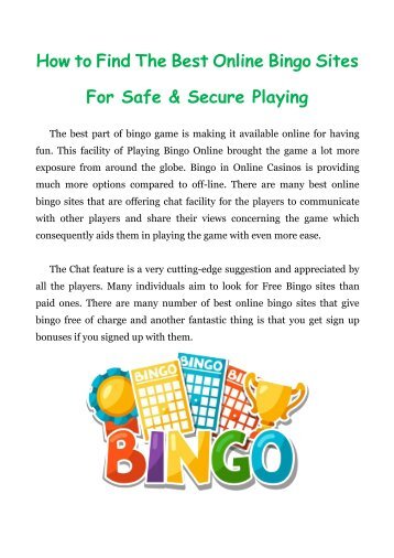 How to Find The Best Online Bingo Sites For Safe & Secure Playing?