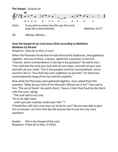 St Mary Redcliffe Pew Leaflet - October 29 2017 