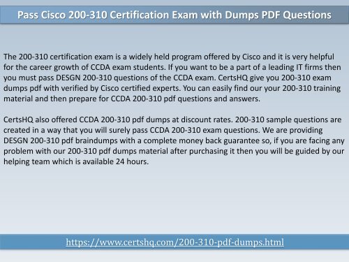 Updated 200-310 PDF Practice Test - Instant Download