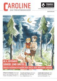 CAROLINE. Das Theatermagazin November/Dezember 2017