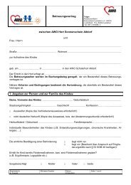 Betreuungsvertrag zwischen AWO Hort Sonnenschein Altdorf 1 ...