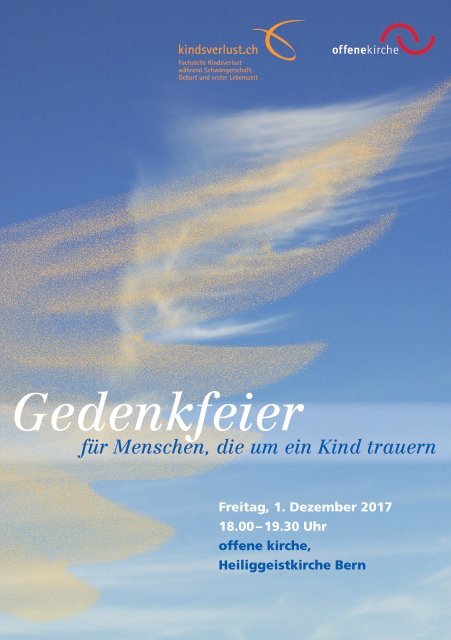 Flyer Gedenkfeier Bern 2017 Heiliggeistkirche kirche