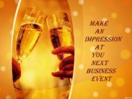 Make an Impression at You Next Business Event