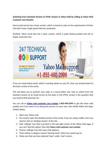 How to get backup your Yahoo email through 1-855-490-2999 toll free number