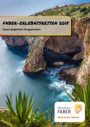 Katalog FABER-Erlebnisreisen 2018