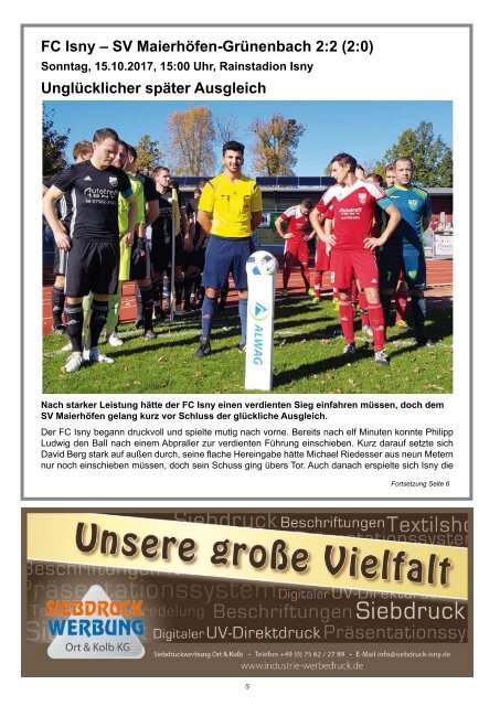 6. Ausgabe Stadionzeitung 2017/18