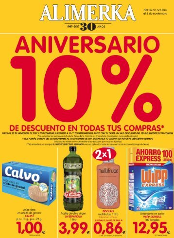 FOLLETO QUINCENAL ALIMERKA del 26 de Octubre al 8 de Noviembre 2017