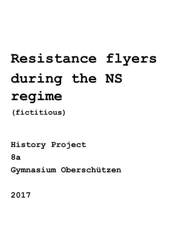 Resistance flyers