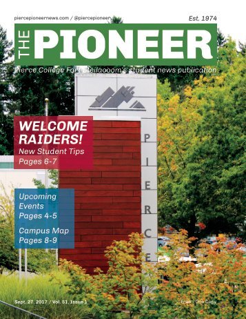 Pierce College's The Pioneer - Vol. 51, Issue 1