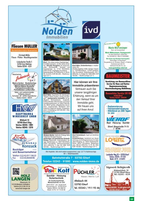 Stadtmagazin Eitorf, Windeck, Ruppichteroth, Ausgabe 10 / November 2017